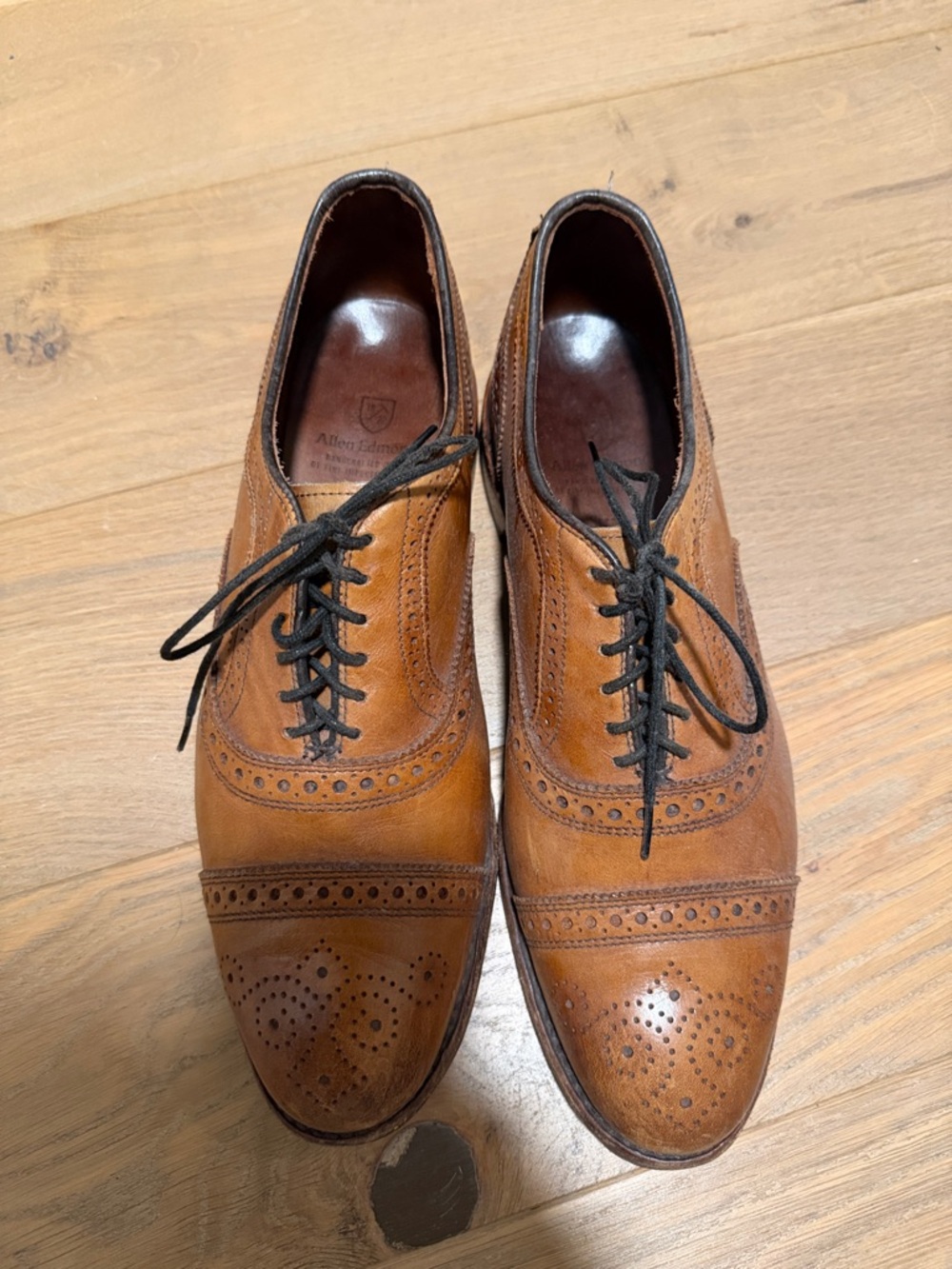 Allen Edmonds Strand Brown Leather Brogue Oxford
